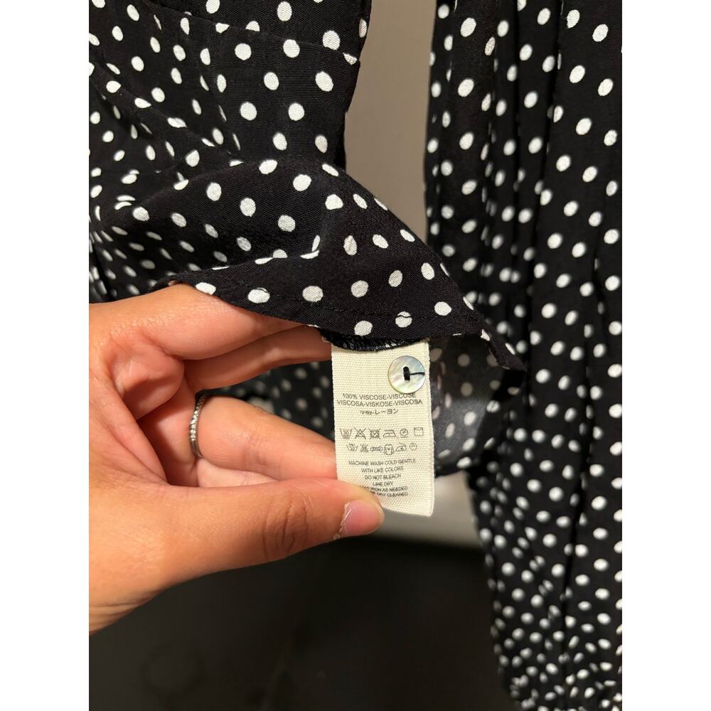 Free People Polka Dot Top Sz XS - Picture 5 of 6
